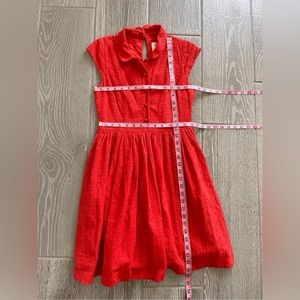 KATE SPADE Courtney Eyelet Red Dress Size 2